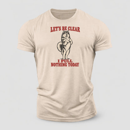 Alaskan Malamute Dog Declarations Cotton T-Shirt – Sand