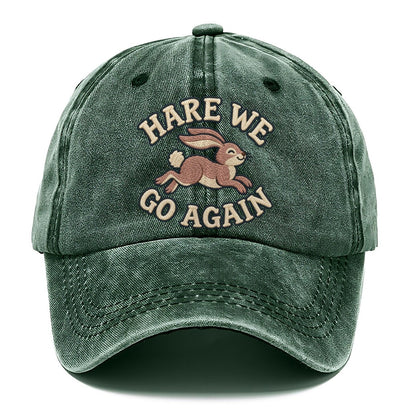 Hare Animal Puns Classic Cap – Forest Mist