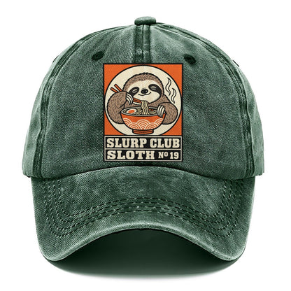 Sloth Slow Slurp Club Classic Cap – Forest Mist