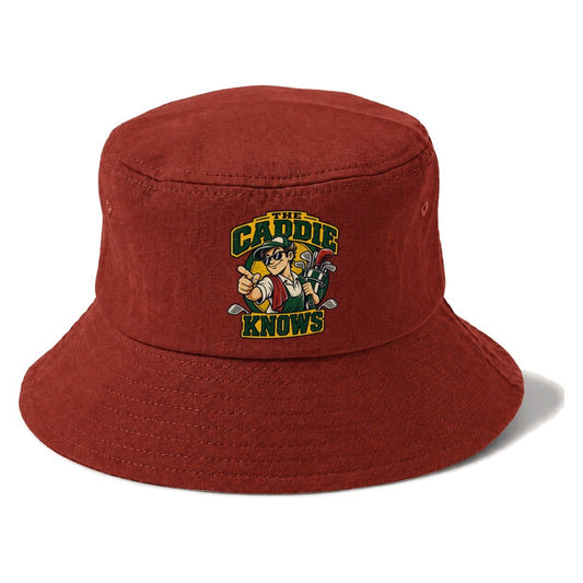 The Caddie Knows Golf Life Bucket Hat – Red