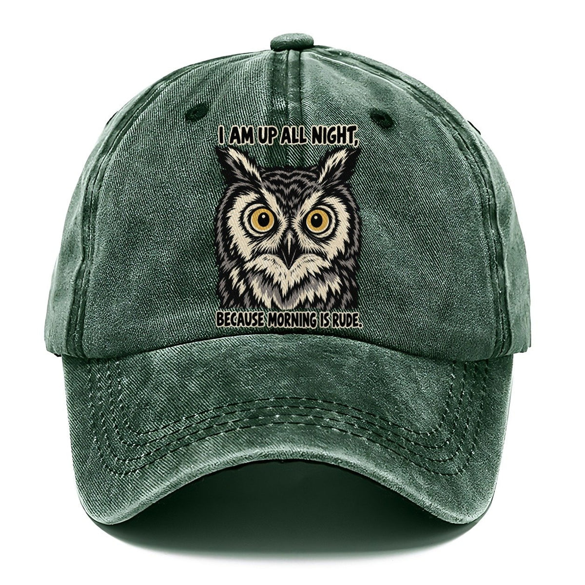I Am Up All Night Feral Logic Classic Cap – Forest Mist
