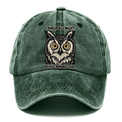 I Am Up All Night Feral Logic Classic Cap – Forest Mist