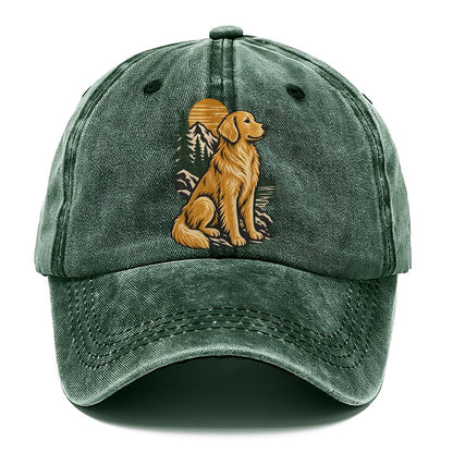Golden Retriever Mountain Lake Classic Cap – Forest Mist