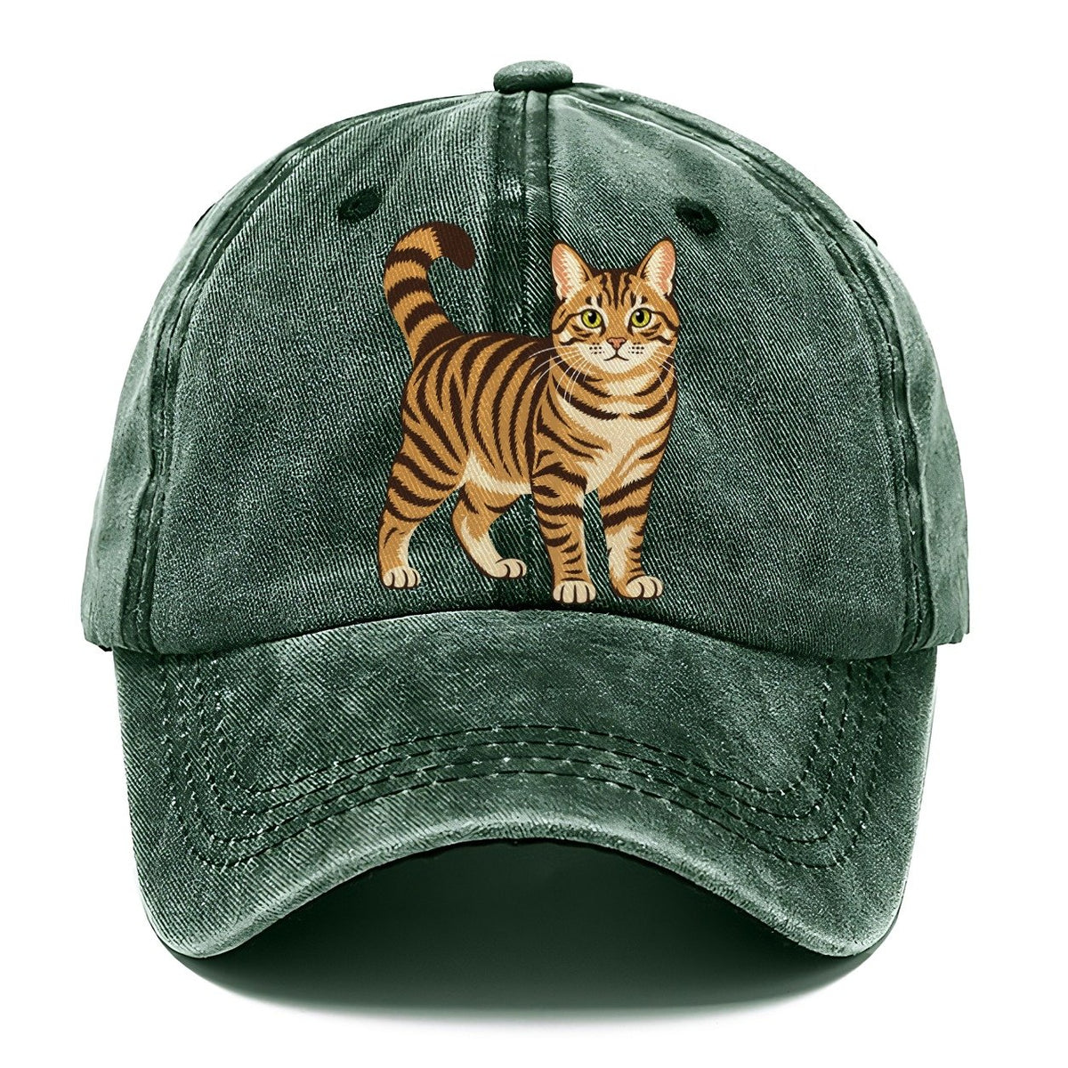 Chinese Li Hua Standing Three Quarter Rare Cat Breeds Classic Cap – Forest Mist
