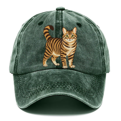 Chinese Li Hua Standing Three Quarter Rare Cat Breeds Classic Cap – Forest Mist