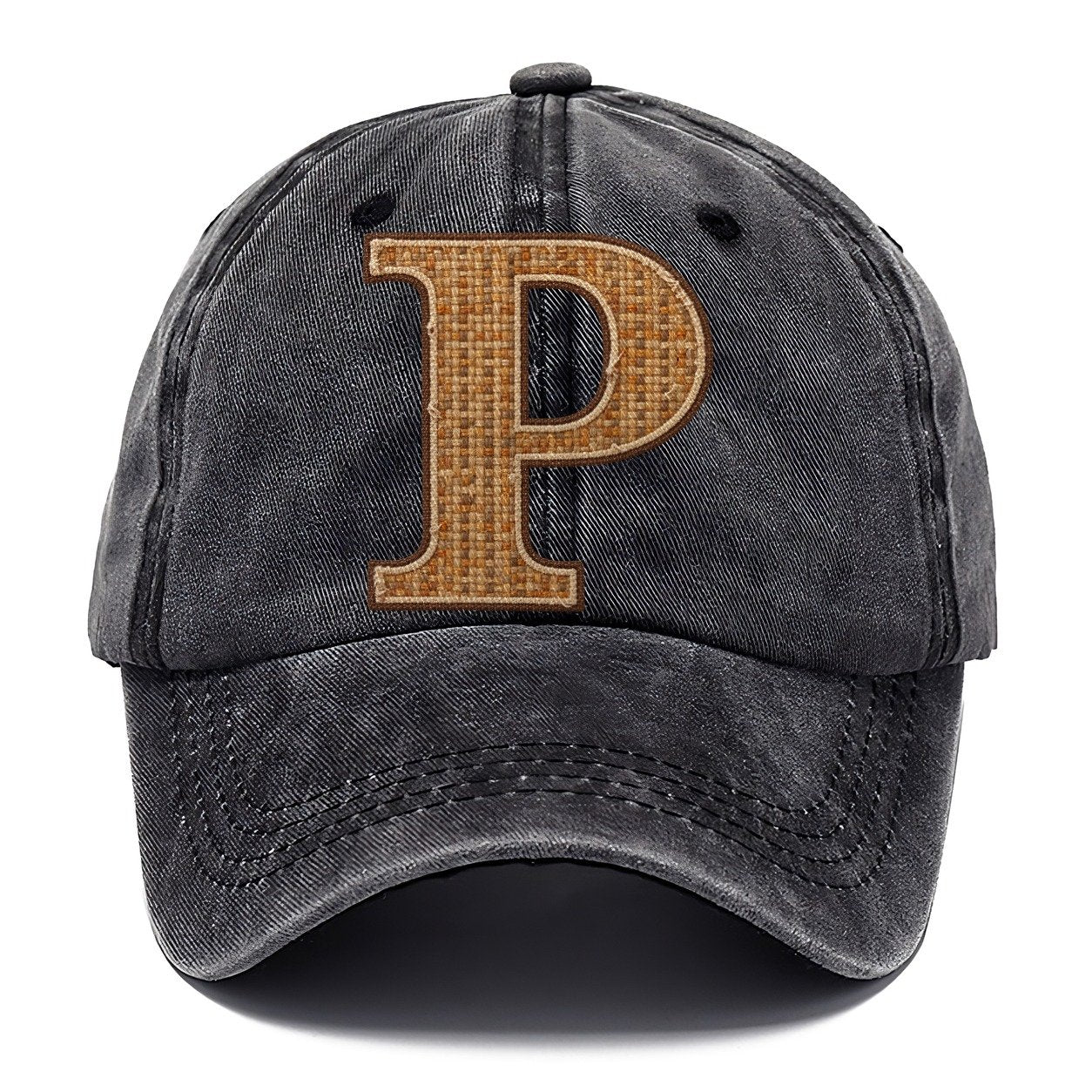 Woven Tweed P Monogram Classic Cap – Graphite