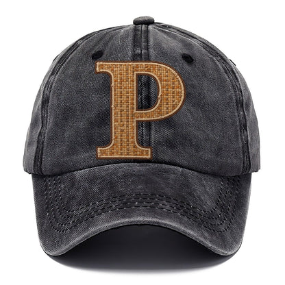 Woven Tweed P Monogram Classic Cap – Graphite