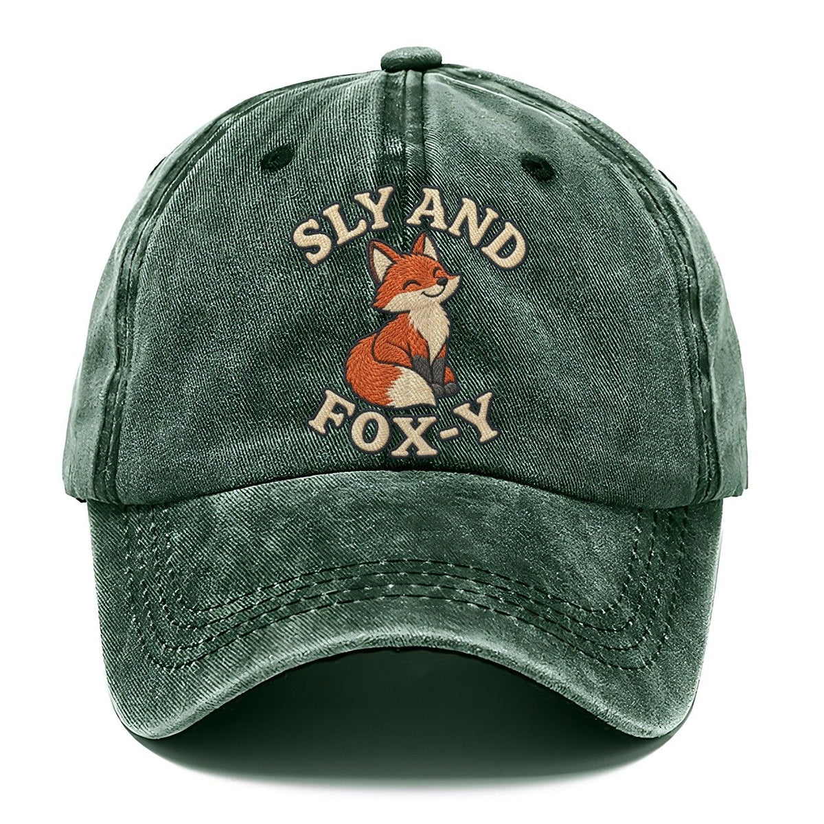 Fox Animal Puns Classic Cap – Forest Mist