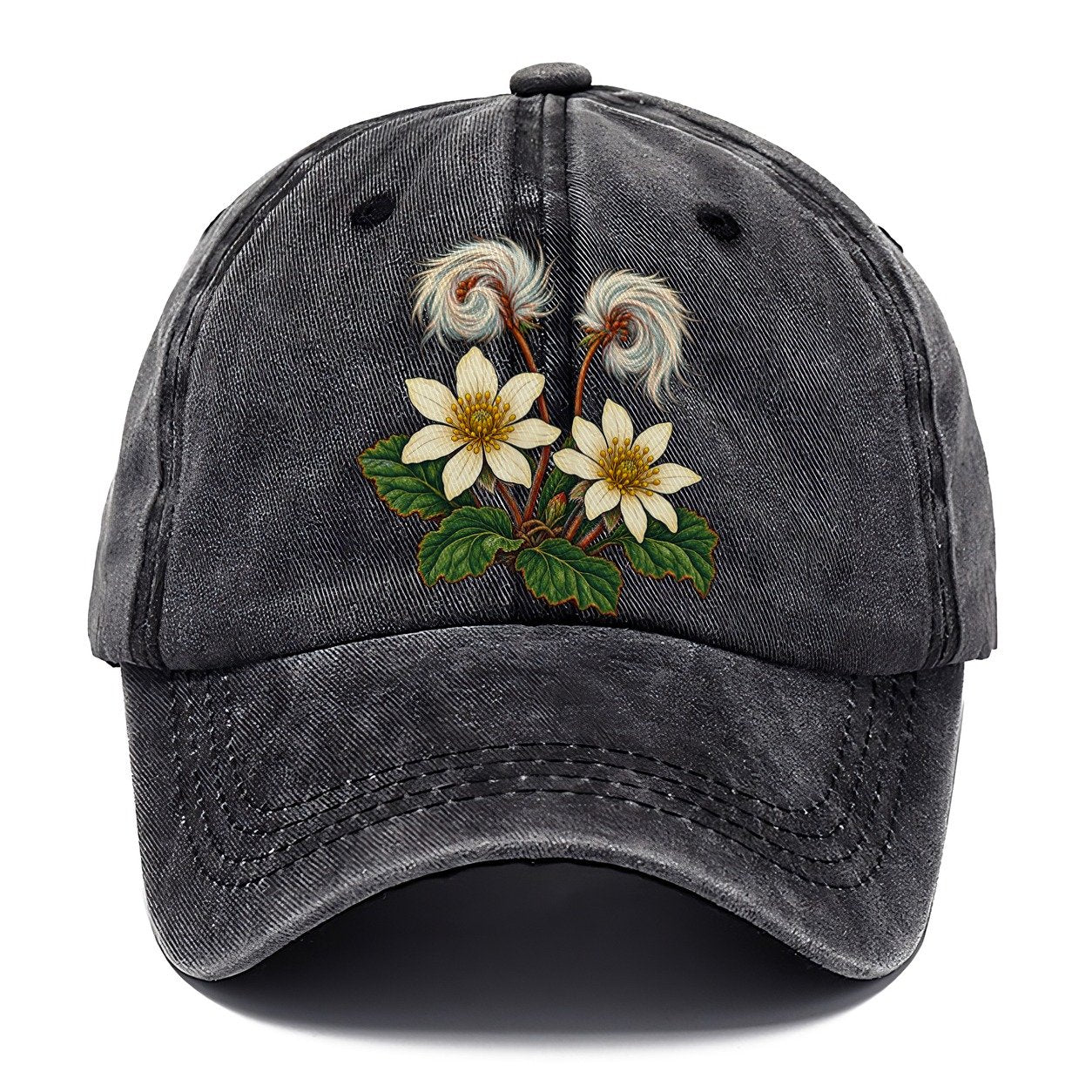 Northwest Territories Mountain Avens Canada Cultural Icons Classic Cap – Graphite