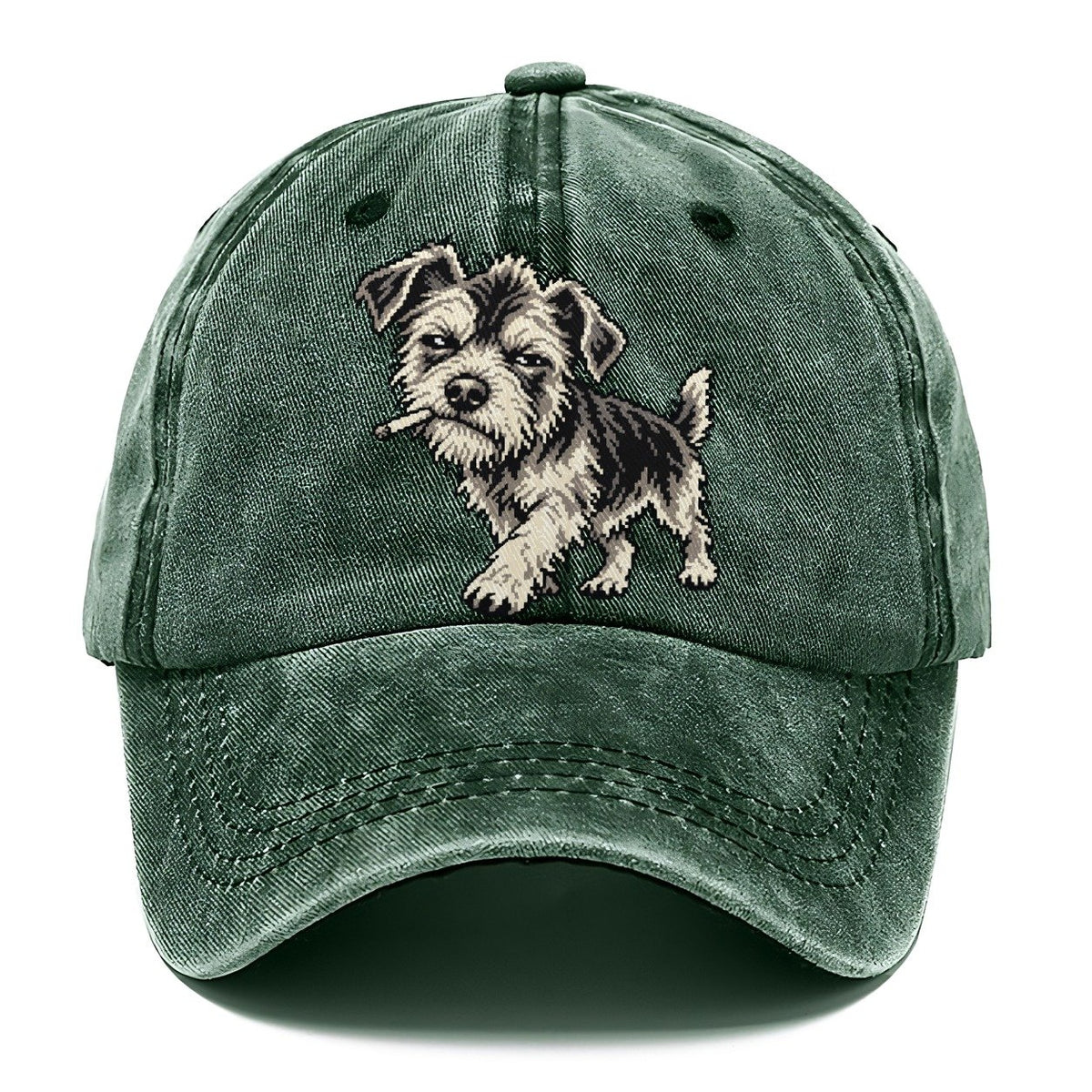 Scruffy Dog with Cigarette Classic Cap – Forest Mist