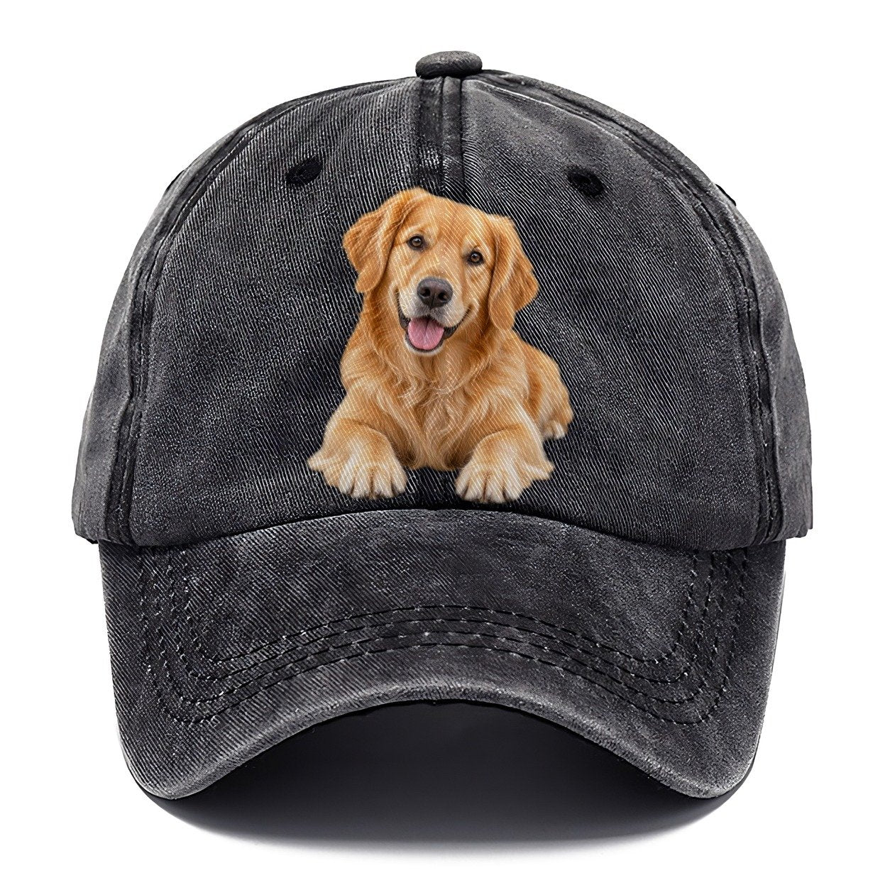 Golden Retriever Head Tilt Close Up Top Breeds Classic Cap – Graphite