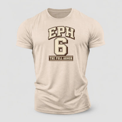 Ephesians 6 Varsity Chapel Varsity Cotton T-Shirt – Sand