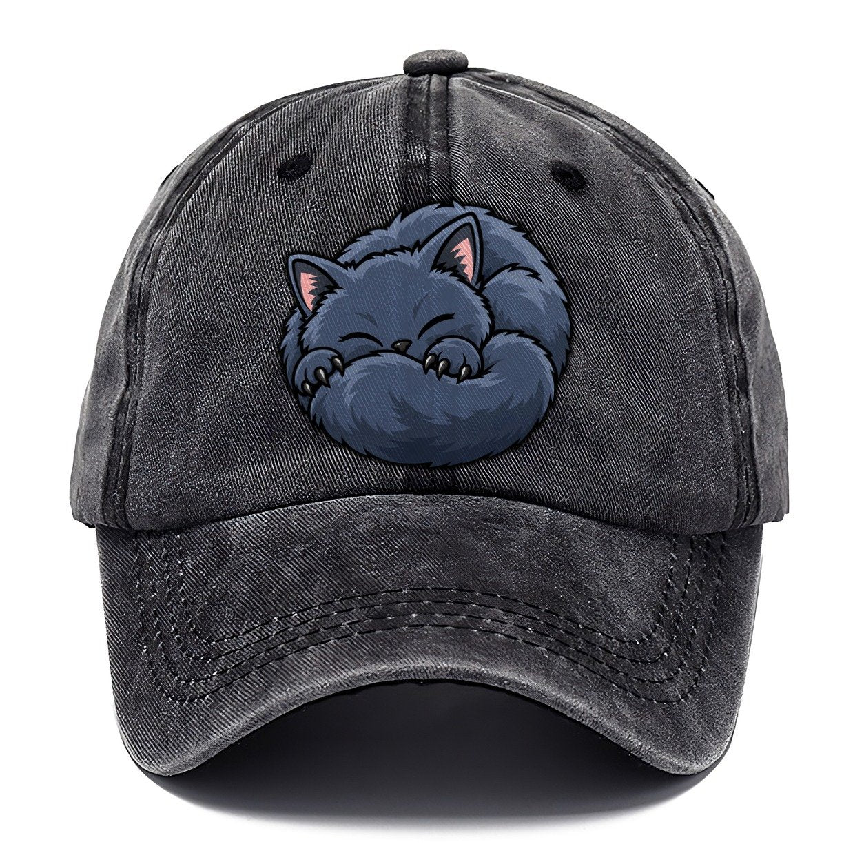 British Shorthair Sleeping Peeking Cats Classic Cap – Graphite