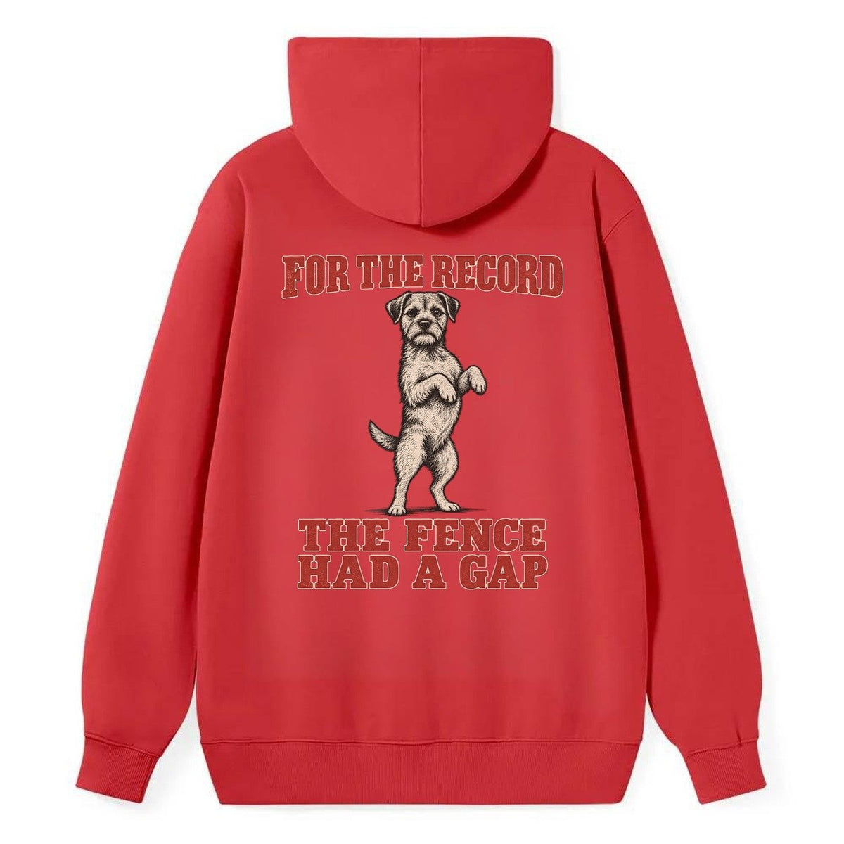 Border Terrier Dog Declarations Classic Pullover Hoodie – Red