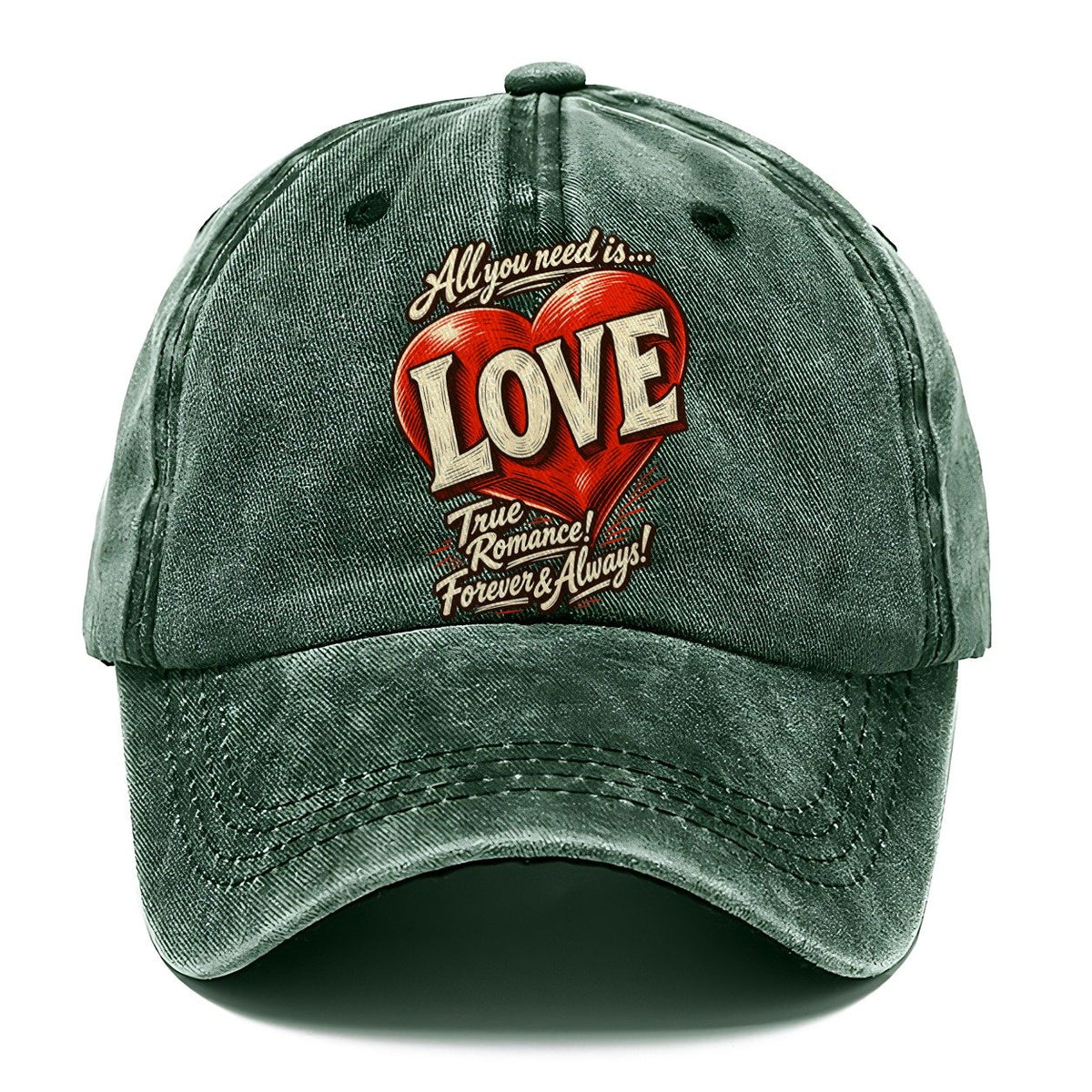 All You Need Is Love Heart Classic Cap – Forest Mist