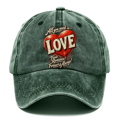 All You Need Is Love Heart Classic Cap – Forest Mist
