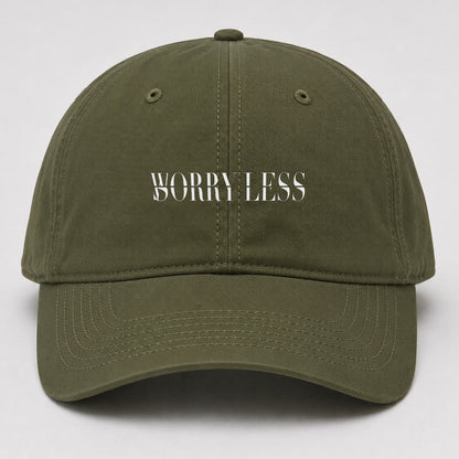 Worry Less Sorry Less Split Feelings Baseball Cap – Army Green