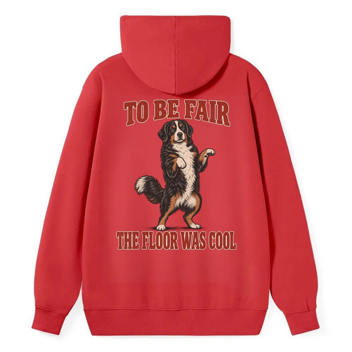 Bernese Mountain Dog Dog Declarations Classic Pullover Hoodie – Red