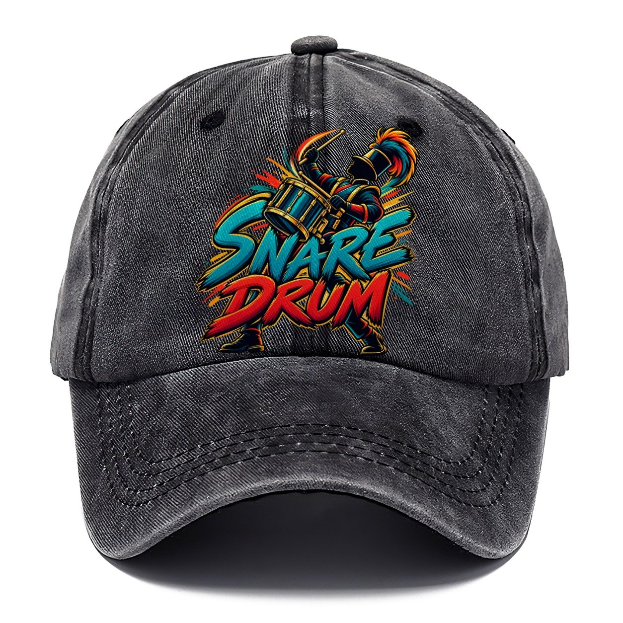 Snare Drum Wordmark Music Instruments Classic Cap – Graphite