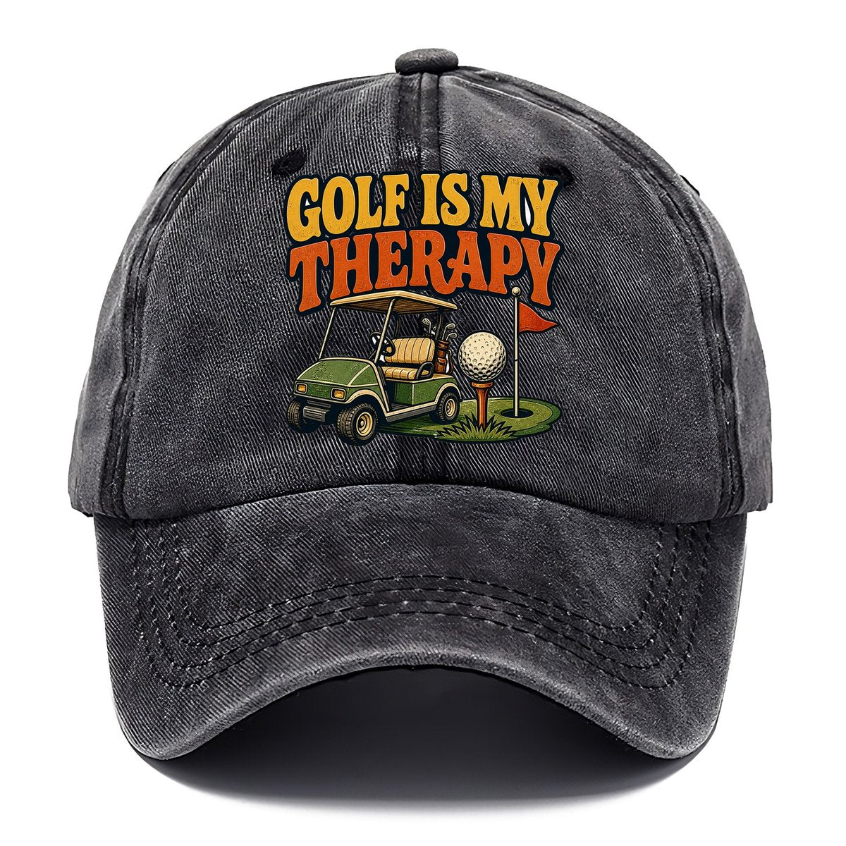 Golf Is My Therapy Classic Cap – Graphite