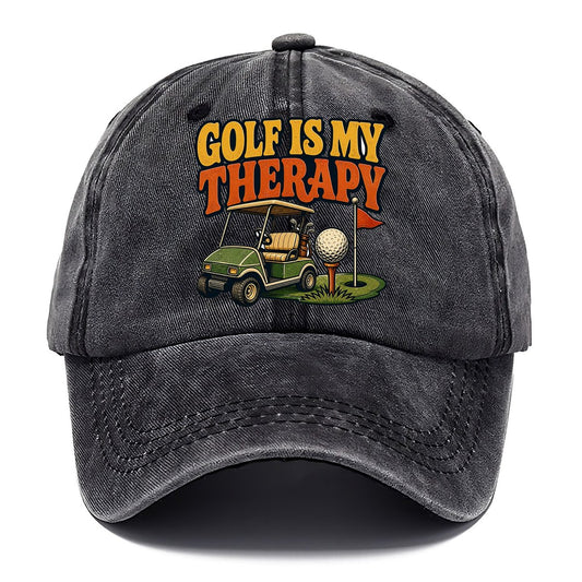 Golf Is My Therapy Classic Cap – Graphite