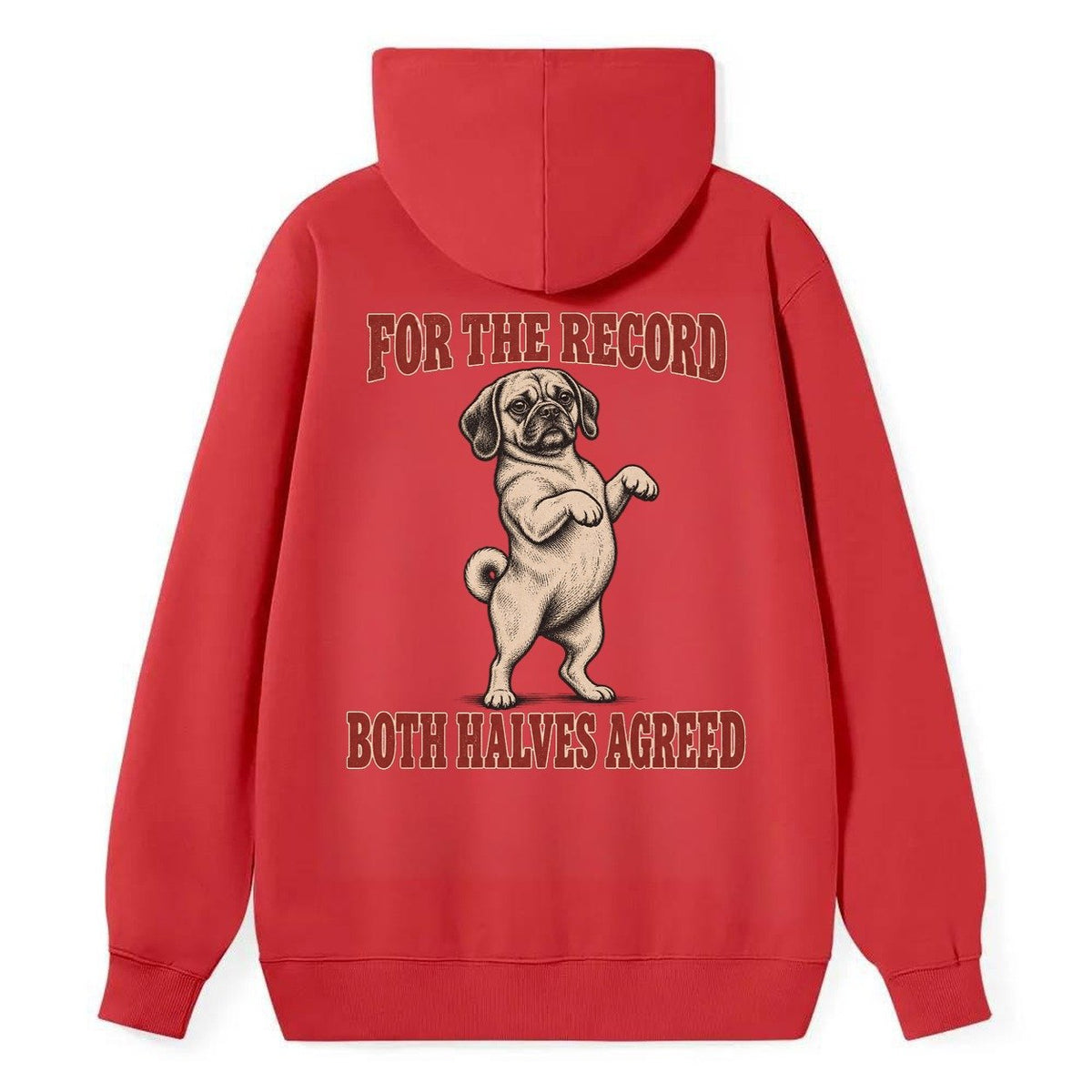 Puggle Dog Declarations Classic Pullover Hoodie – Red