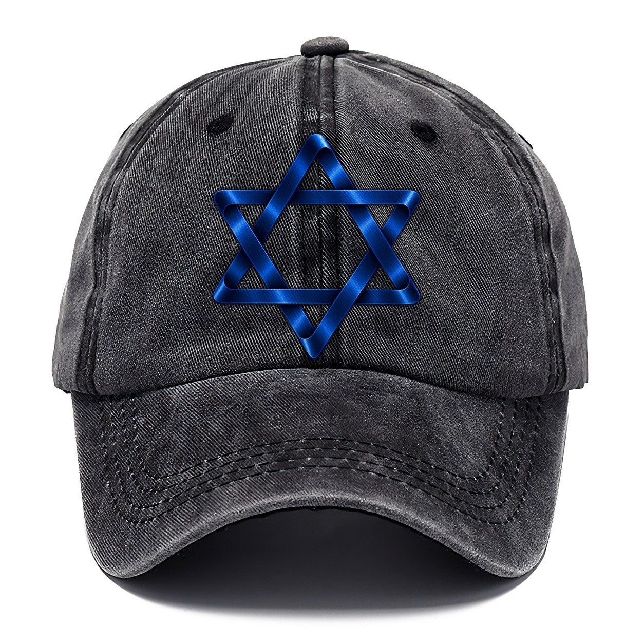 Star Of David Single Line Judaism Heritage Classic Cap – Graphite