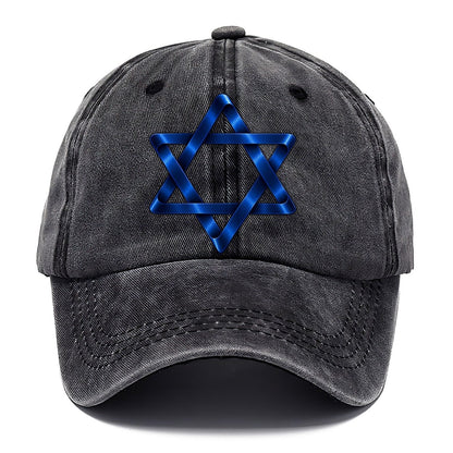 Star Of David Single Line Judaism Heritage Classic Cap – Graphite