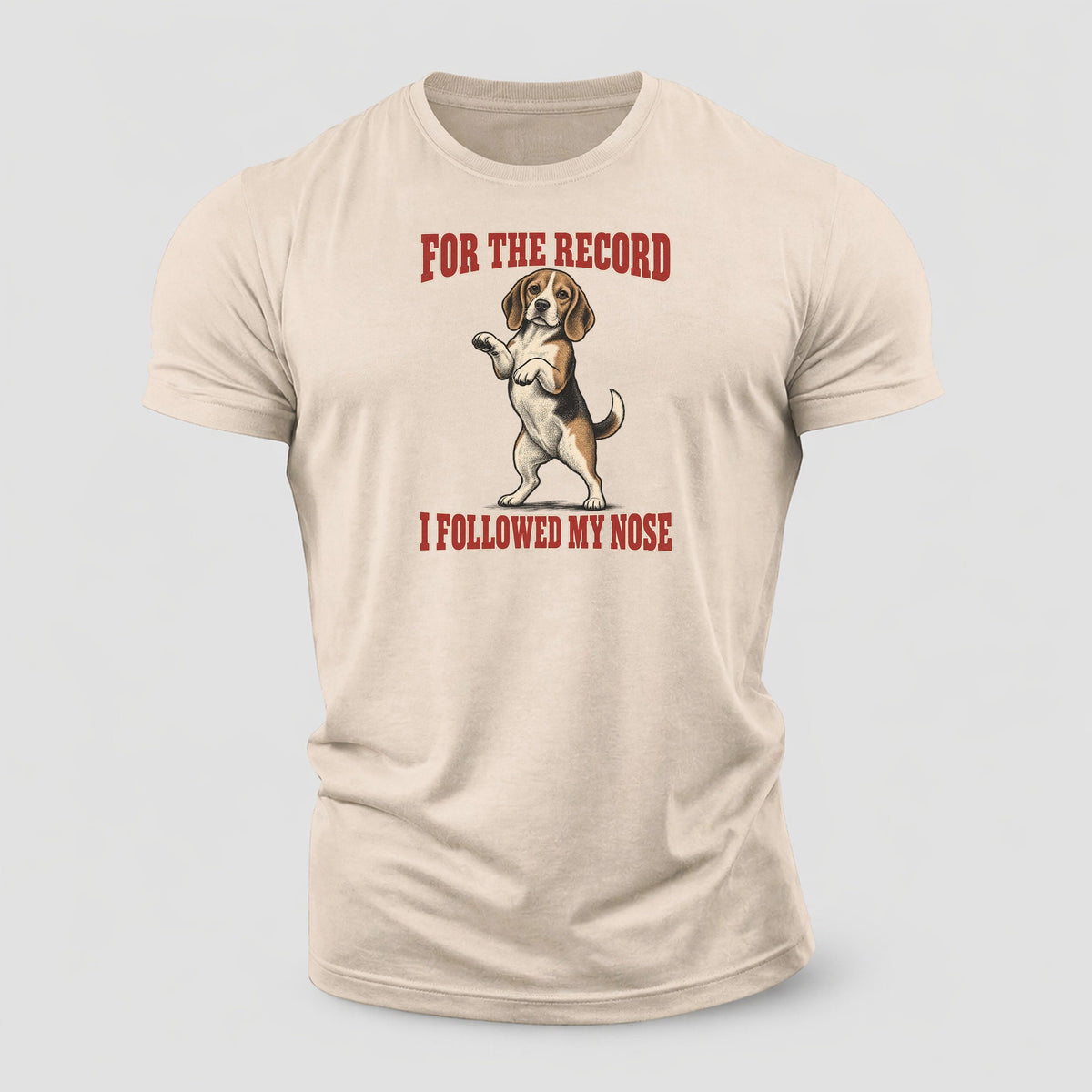 Beagle Dog Declarations Cotton T-Shirt – Sand