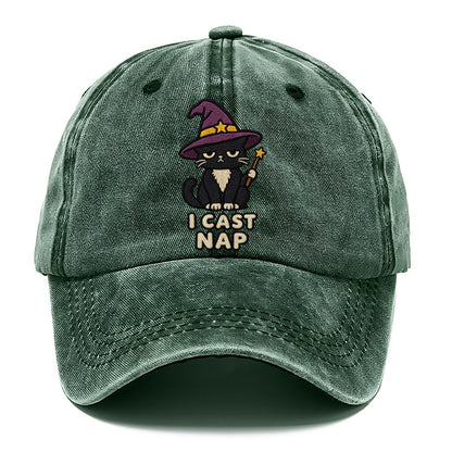 Black Cat Witch Weary Court Classic Cap – Forest Mist