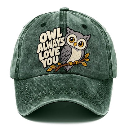 Pop Art Owl Animal Puns Classic Cap – Forest Mist