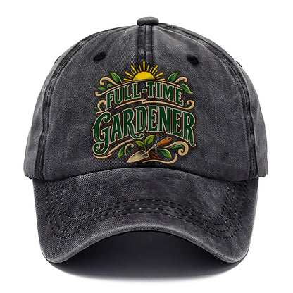 Full Time Gardener Retired Living Classic Cap – Graphite