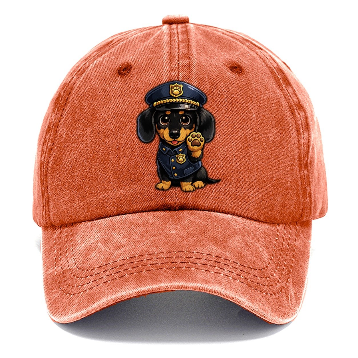 Police Officer Dachshund Classic Cap – Terracotta Clay