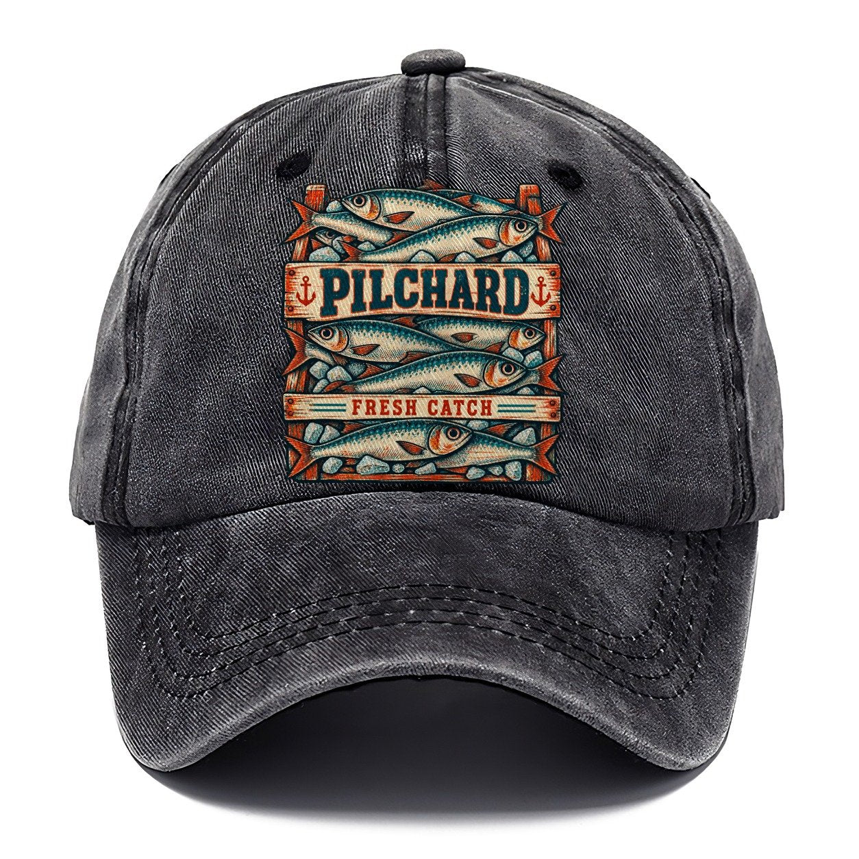 Pilchard Crate Row Fishing Club Classic Cap – Graphite
