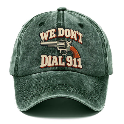 Layered Paper Cut We Don't Dial 911 Classic Cap – Forest Mist