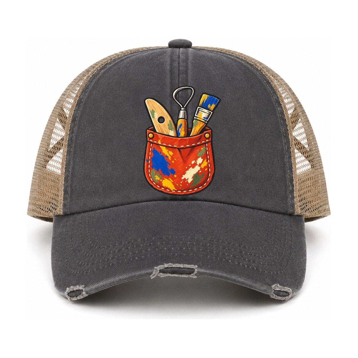 Charcoal-Khaki — front view