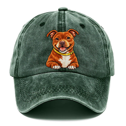 Red Staffy Classic Cap – Forest Mist