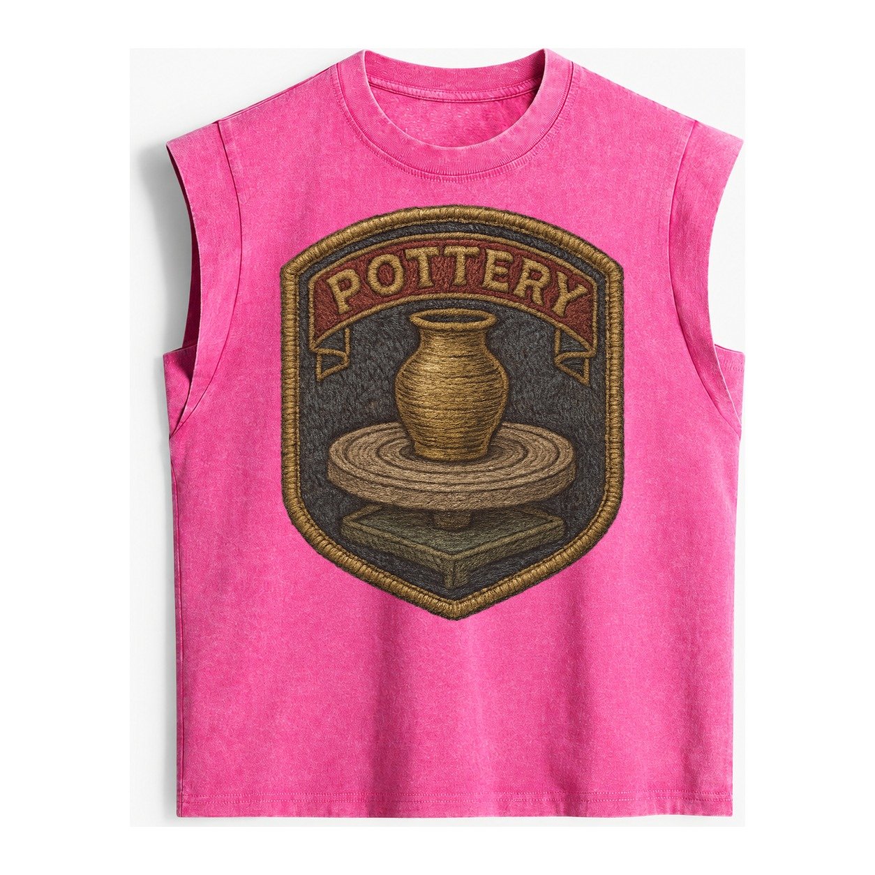 Pottery Wheel Vintage Washed Tank – Pink
