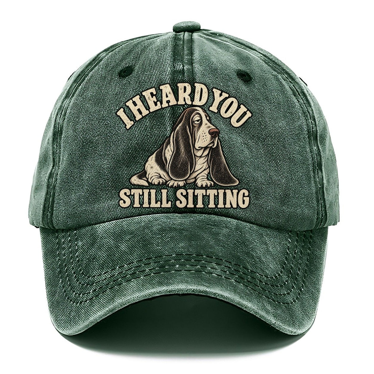 Basset Still Sitting Everyday Originals Classic Cap – Forest Mist