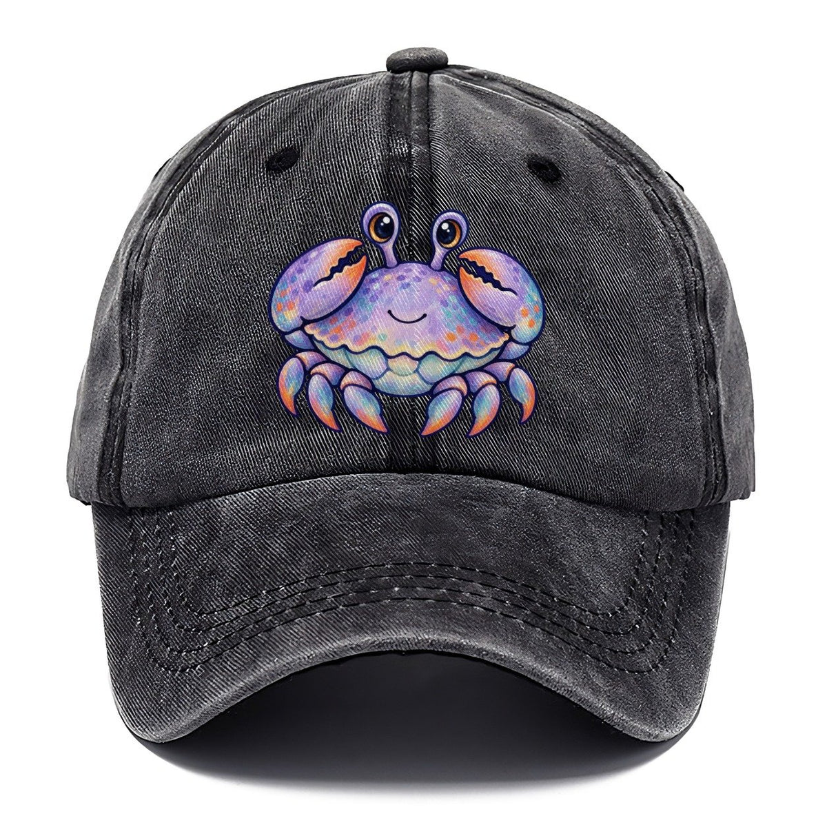 Crab Tucked Claw Hug Sea Sprite Classic Cap – Graphite