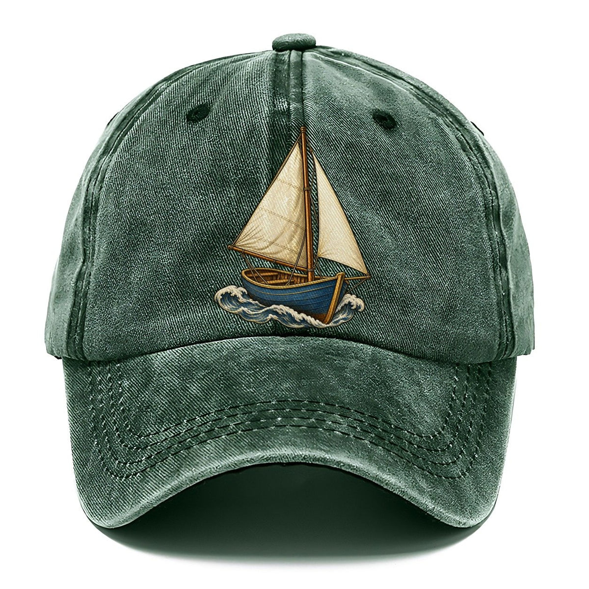 Small Sailboat Homeward Pastimes Companions Classic Cap – Forest Mist
