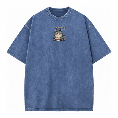 Cancel Everything Strongly Worded Vintage T-shirt – Washed Blue