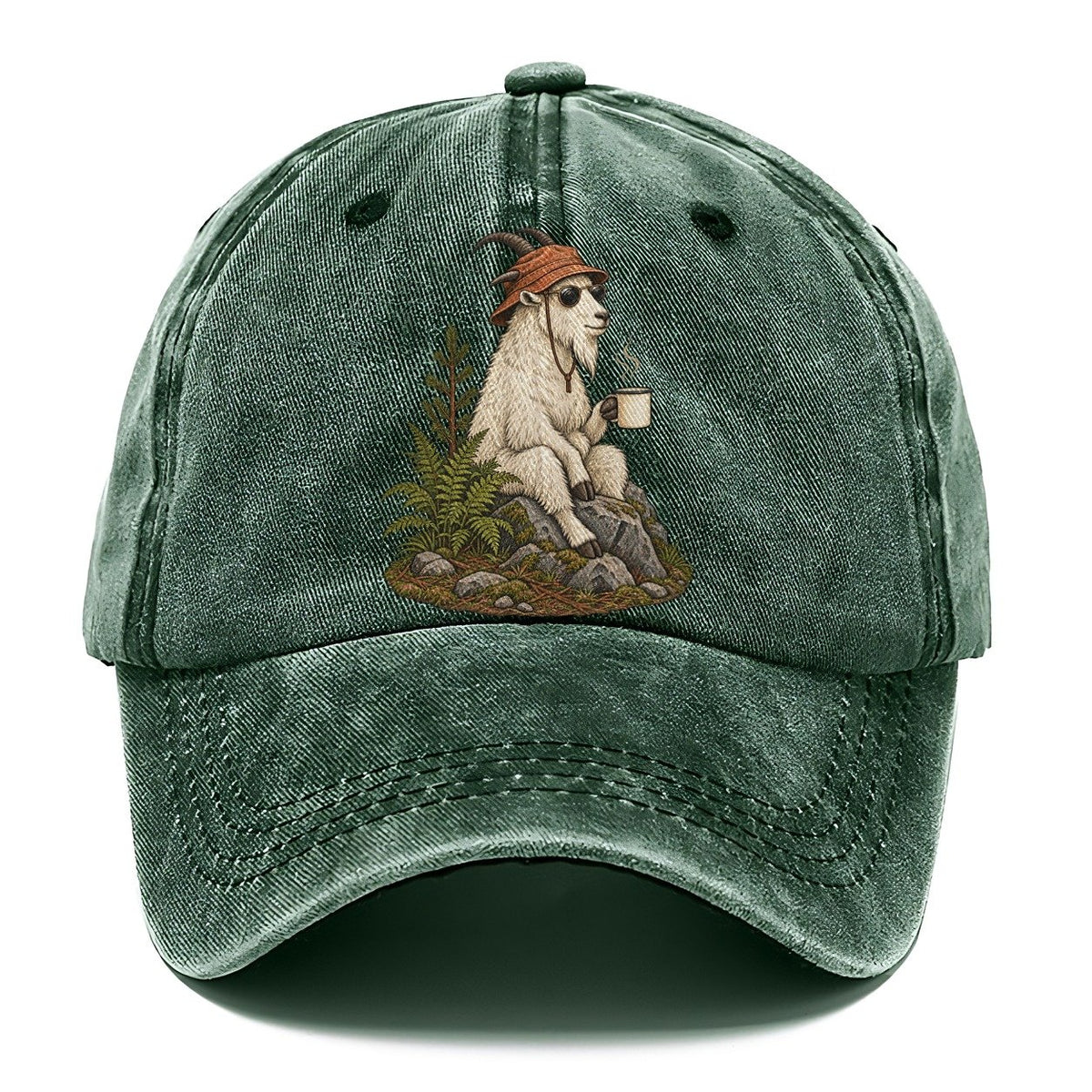 Goat Summit Coffee Slow Camp Club Classic Cap – Forest Mist