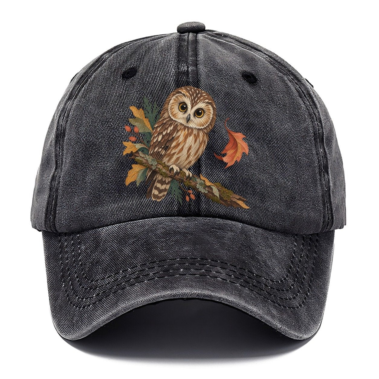 Owl Falling Leaf Gentle Wild Classic Cap – Graphite
