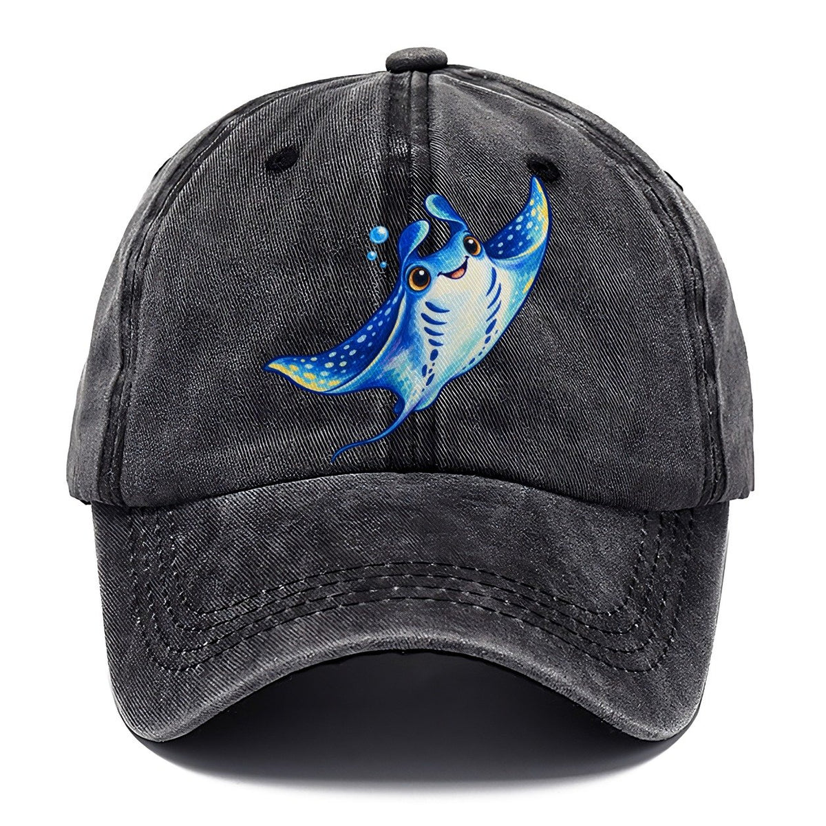 Manta Ray Upward Glide Sea Sprite Classic Cap – Graphite