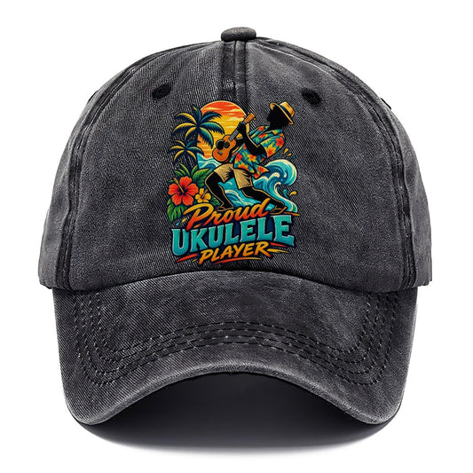 Proud Ukulele Player Music Instruments Classic Cap – Graphite