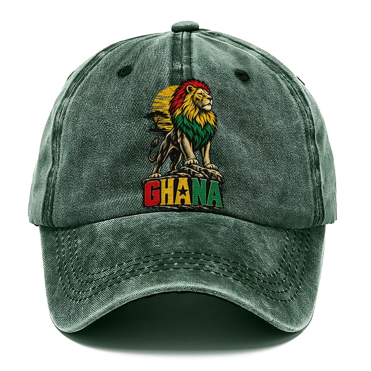 Ghana Lion Sunset Classic Cap – Forest Mist