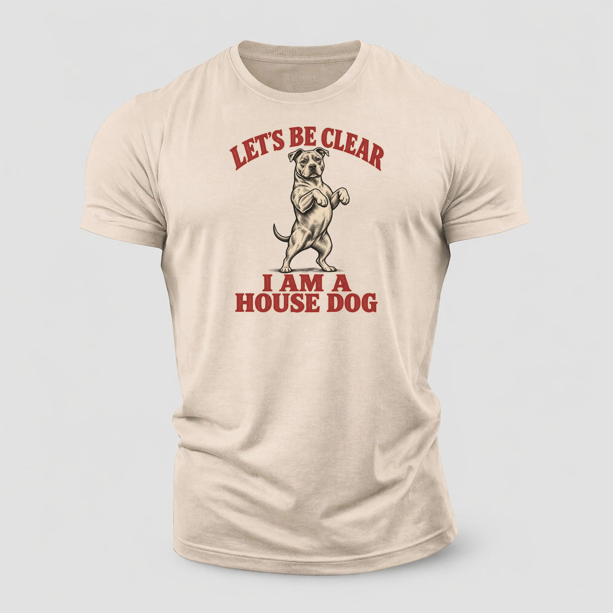 American Pit Bull Terrier Dog Declarations Cotton T-Shirt – Sand