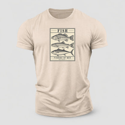 Fish Specimen Plate Creature Canticle Cotton T-Shirt – Sand
