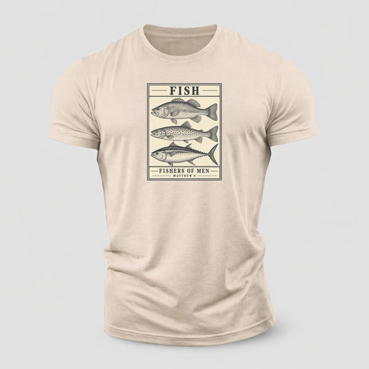 Fish Specimen Plate Creature Canticle Cotton T-Shirt – Sand